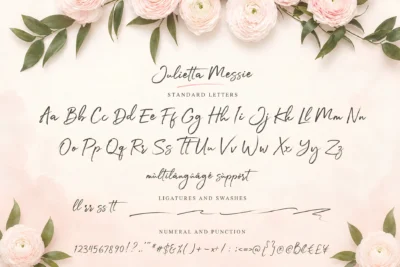 Julietta Messie Glyph Characters Set