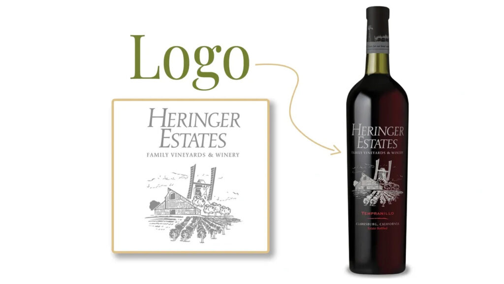 an elegant wine logo design