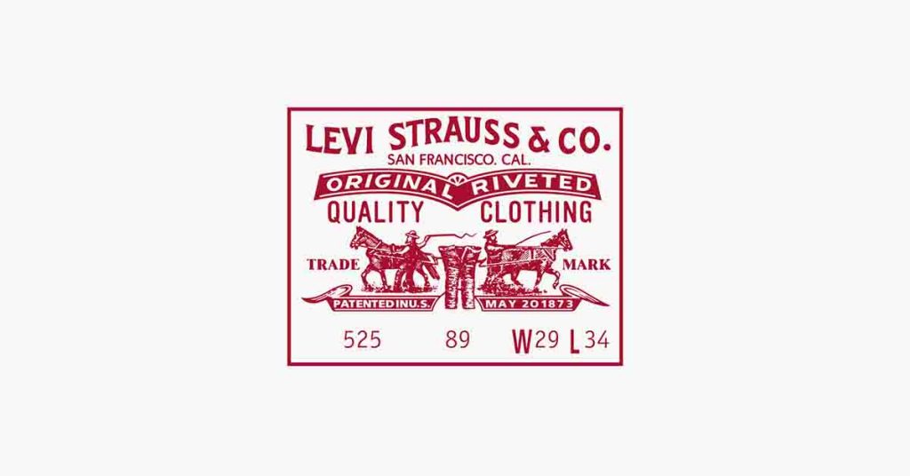 an old-fashioned logo design in a red palette