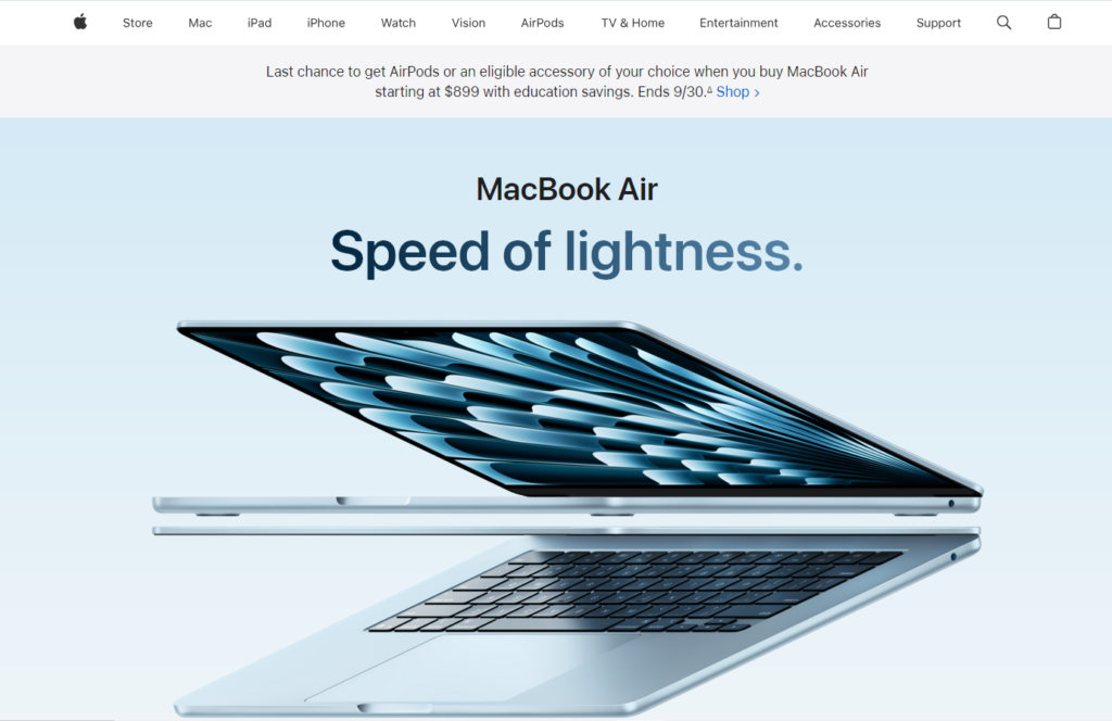 Apple Landing Page - White Space