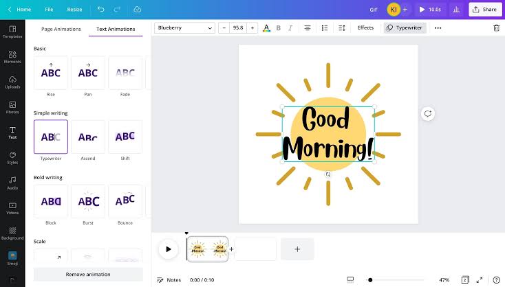 Canva Animation GIF Feature